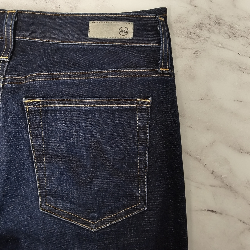 AG Adriano Goldschmied The Farrah Skinny Ankle High Rise Dark Blue Jeans‎ 27 - Picture 6 of 9